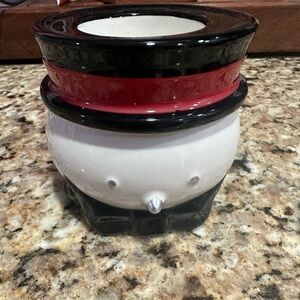 Yankee Candle Snowman Holder - Black, Red, White